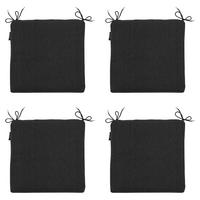 SITZKISSEN Canvas 40/40 cm 4er-Set - Schwarz, Textil (40/4/40cm) - Madison