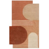 WOLLTEPPICH Rauten-Pastell, geometrisch THAMES LILY - Terra cotta, Textil (200/290cm) - KADIMA DESIGN