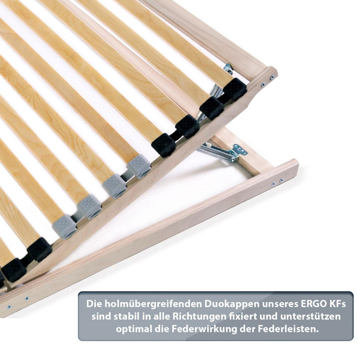 LATTENROST ERGO KF 80x200 cm mit Kopf- & Fußteilverstellung - Naturfarben, Holz (80/200cm) - Coemo