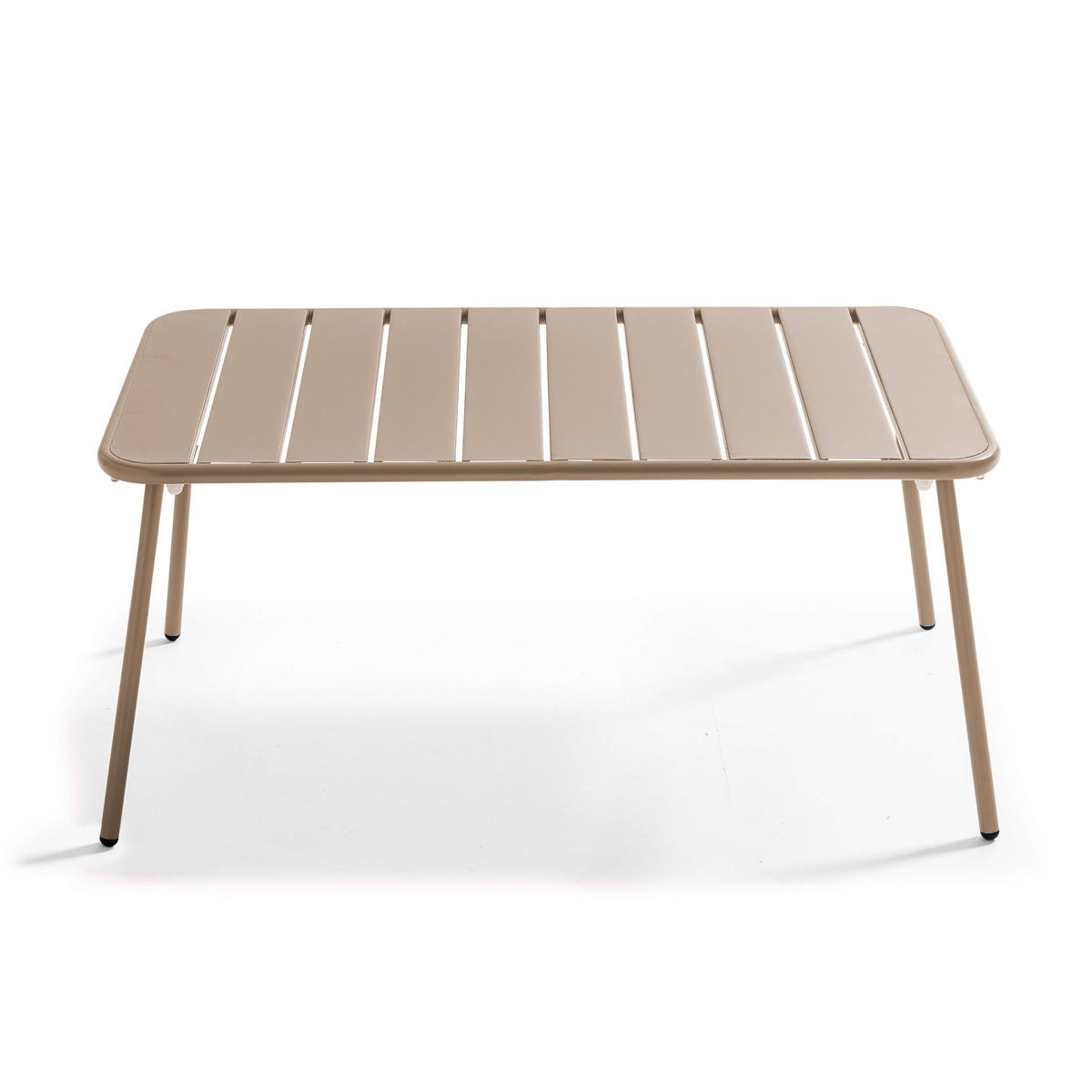 GARTEN-LOUNGETISCH, Taupe - Taupe, Metall (90/50/40cm) - Oviala