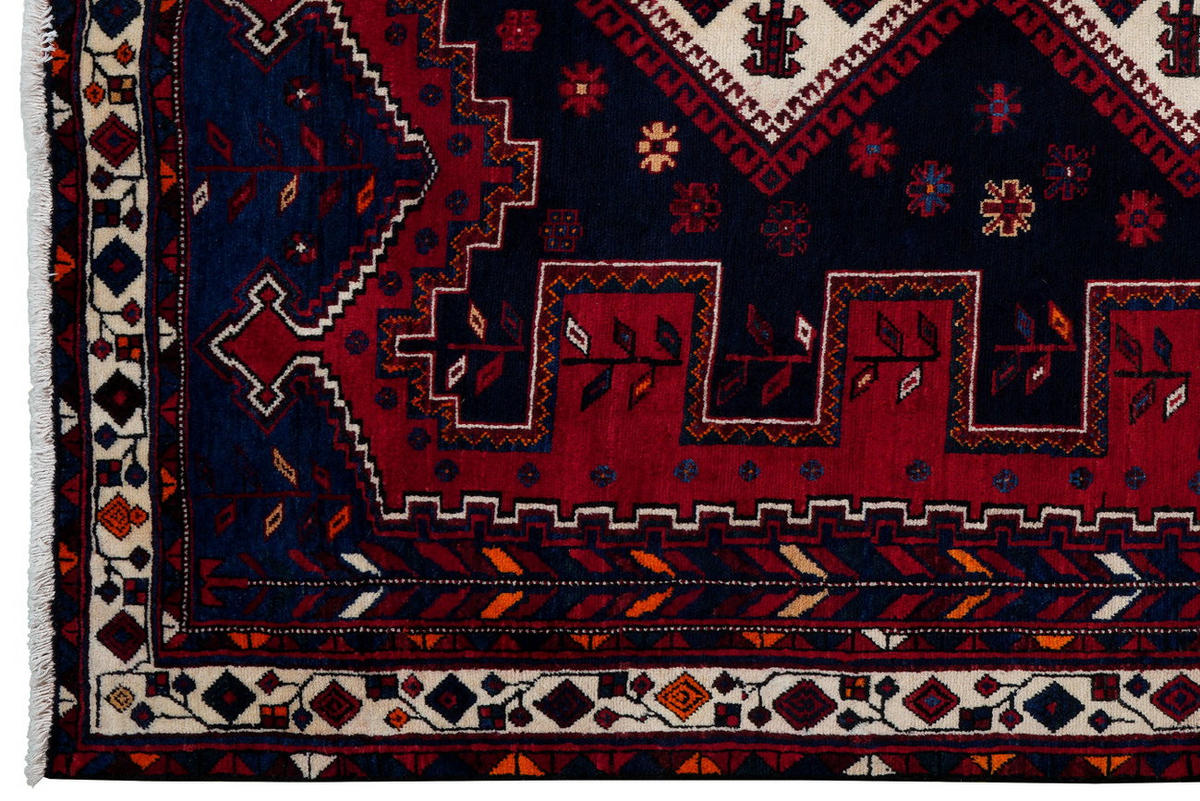 TEPPICH Afshar Rot 228/165 cm Schurwolle - Rot, Textil (165/228cm) - Looma
