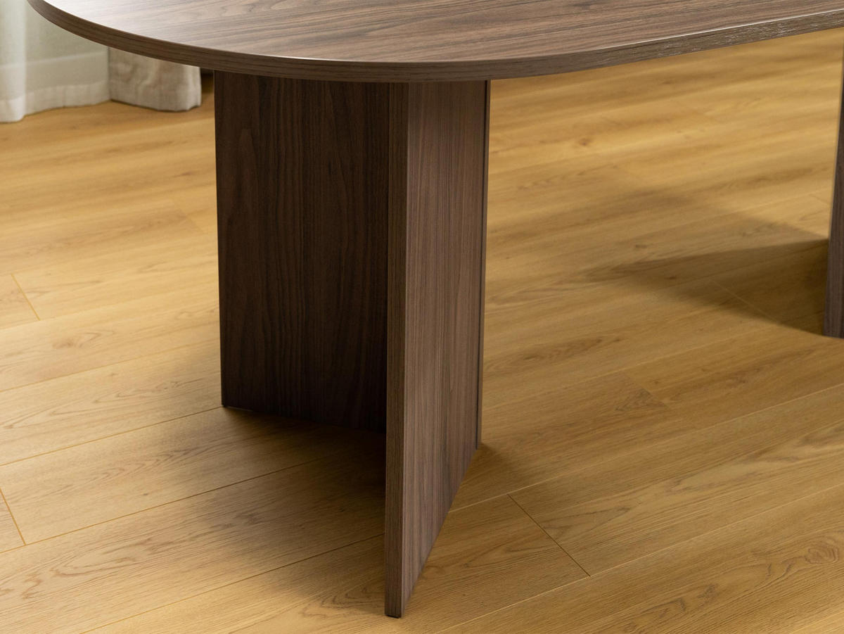 ESSTISCH Gelizo 22 mm - Nussbaumfarben, Holzwerkstoff (90/185/75cm) - MIRJAN24