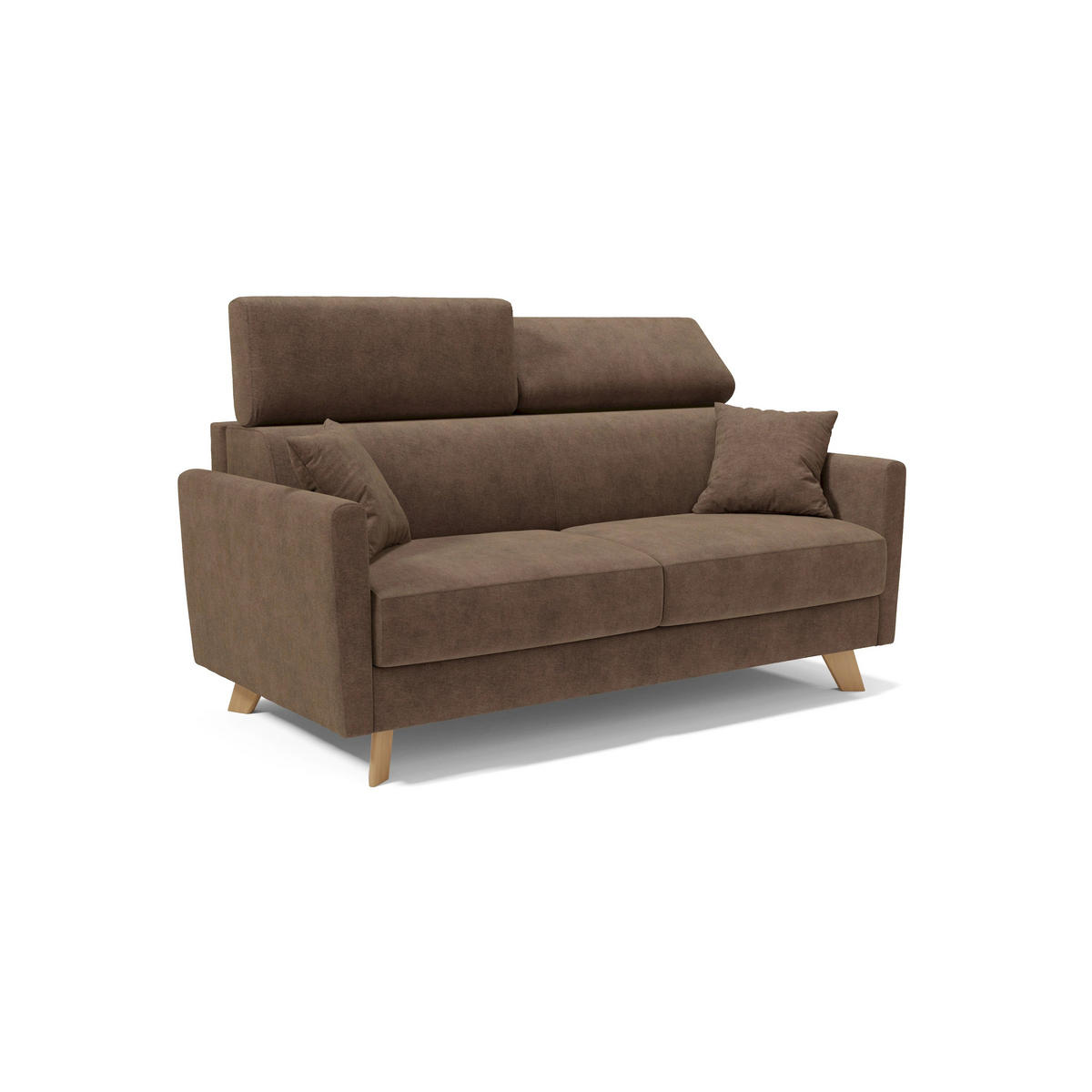 SCHLAFSOFA Francy - Braun, Metall (180/92/97cm) - Divani.store