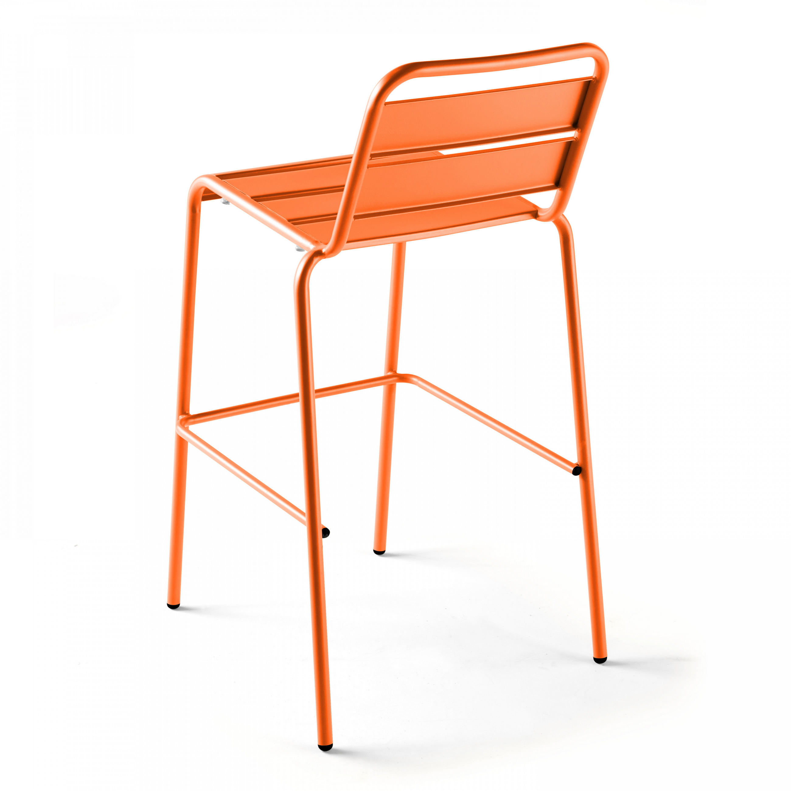 BARHOCKER, Orangefarben - Orange, Metall (49/101/58cm) - Oviala