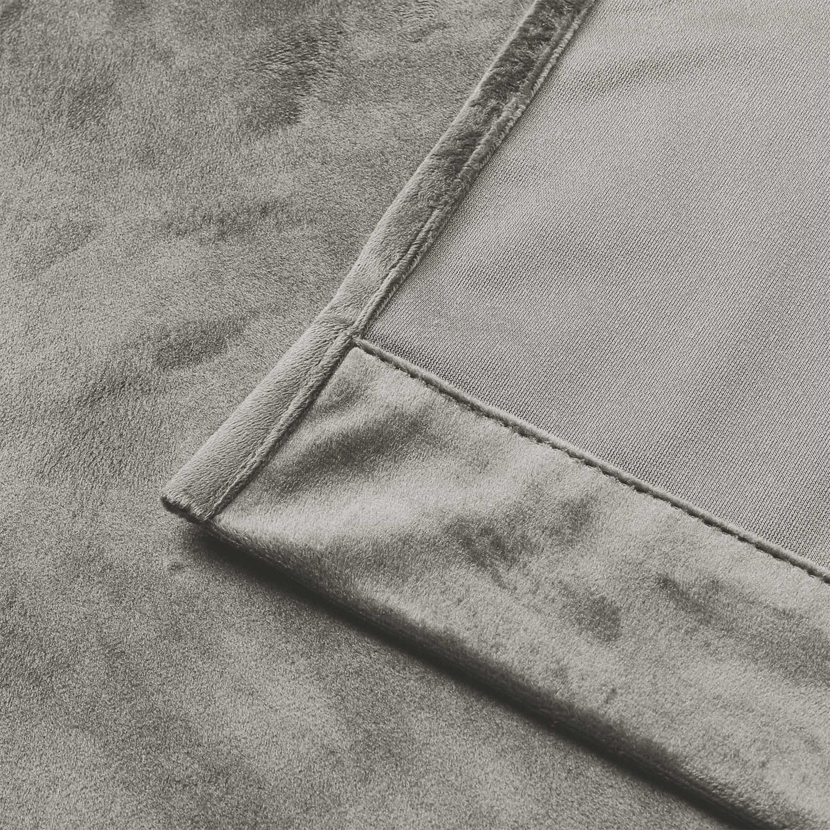 VORHANG Ösen Samt 300/245 cm Taupe - Taupe, Textil (300/245/245cm) - TiborTex