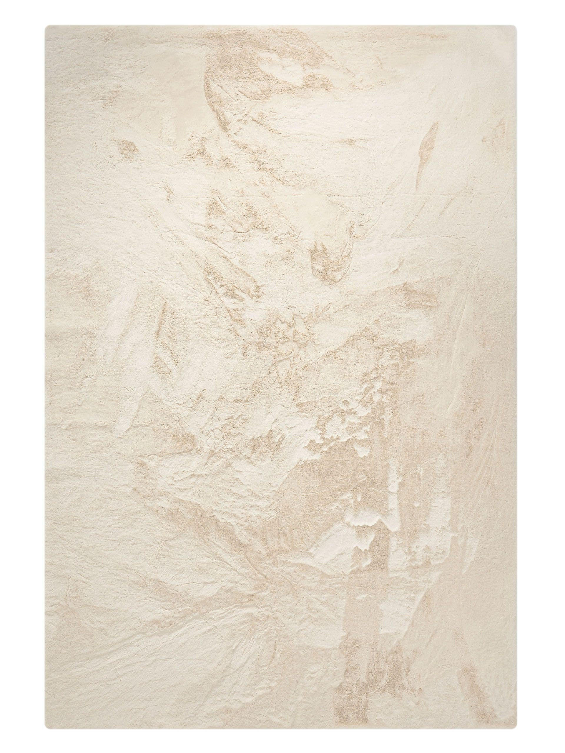 KUNSTFELL-TEPPICH Dave Cream 200x300 cm - Creme, Textil (200/300cm) - benuta Nest