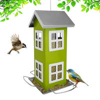 VOGELHAUS - Grün, Metall (12/26/12cm) - Relaxdays