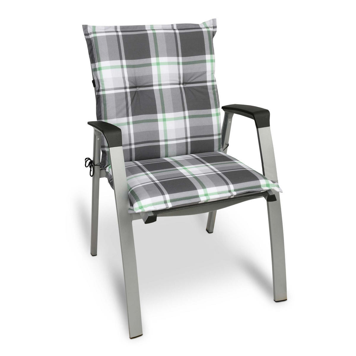 NIEDERLEHNERAUFLAGE Sunny BK 100/50/6cm Mintgrün-Kariert 4tlg - Mintgrün, Textil (50/6/100cm) - Beautissu 