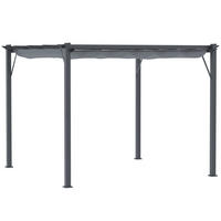 PAVILLON Alu Kohlegrau+Dunkelgrau - Dunkelgrau, Kunststoff/Metall (300/223/300cm) - Outsunny