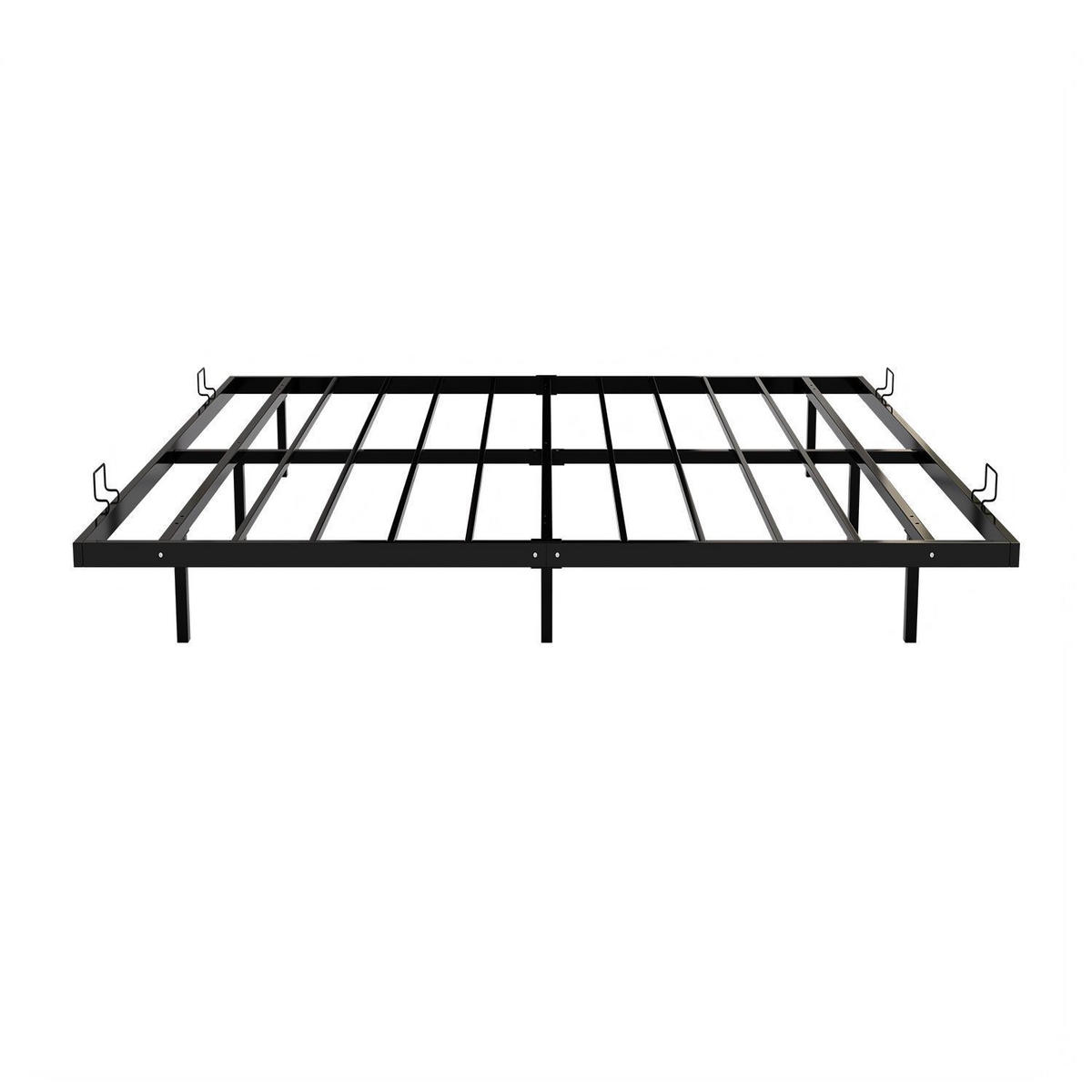 METALLBETT Palamos 180x200 cm mit LED und Matratze - Schwarz, Metall (180/200cm) - Juskys