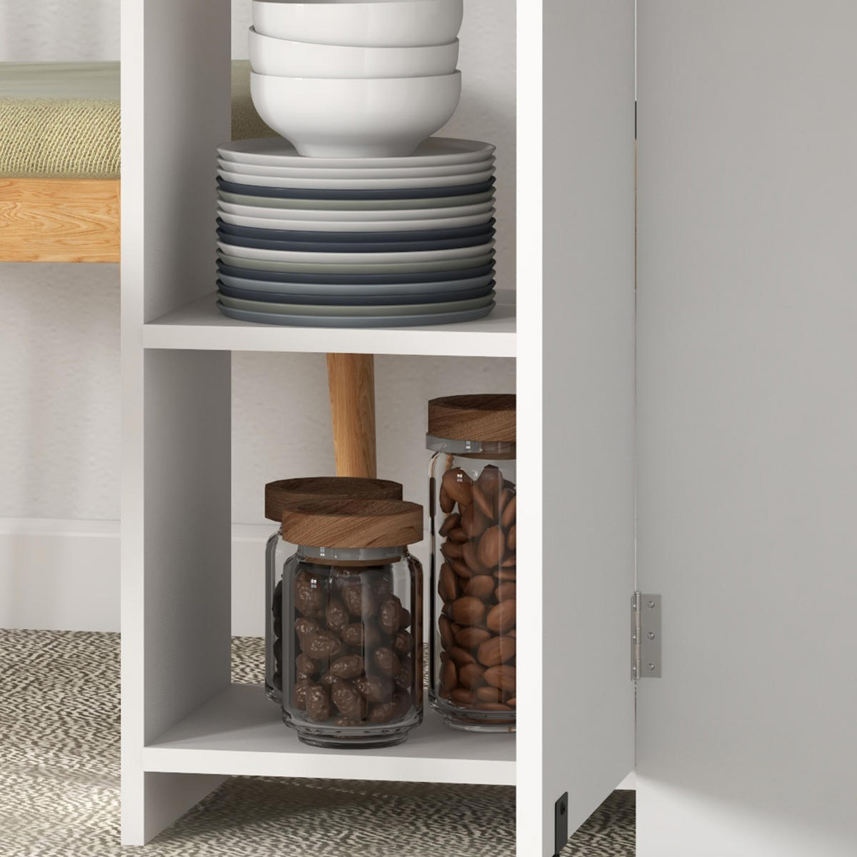 ESSTISCH DE-16481 2 klappbare Seiten, mit Schublade Eiche - Eichefarben, Holzwerkstoff (120/72/75cm) - ComfortXL