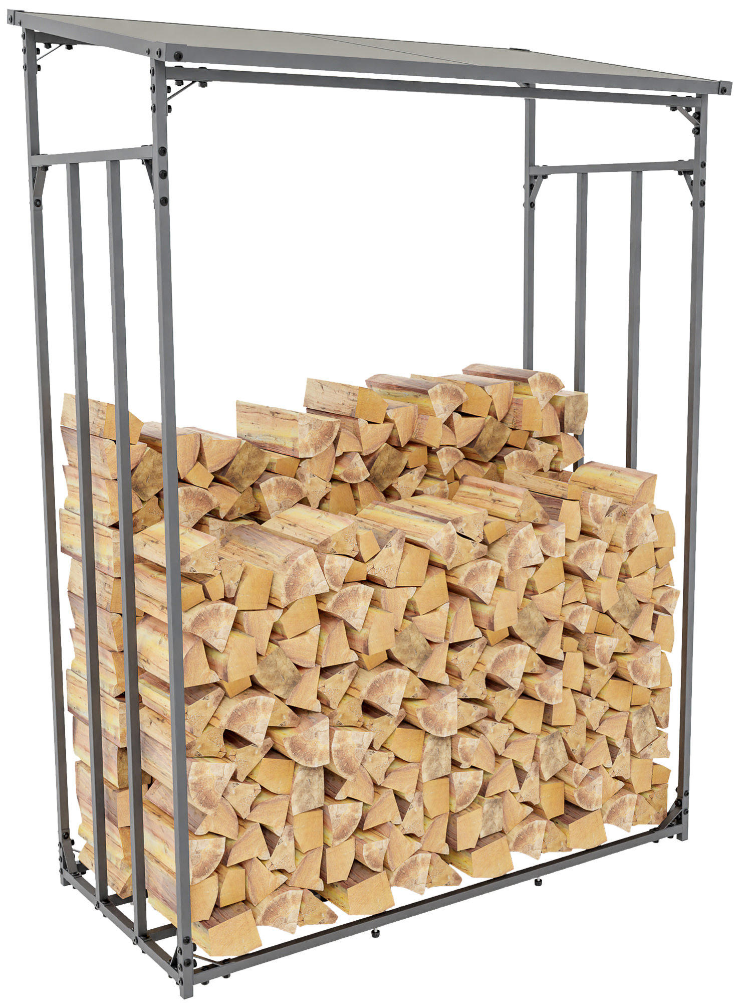 Deluke Kaminholzregal Schwarz 130x185x70 cm