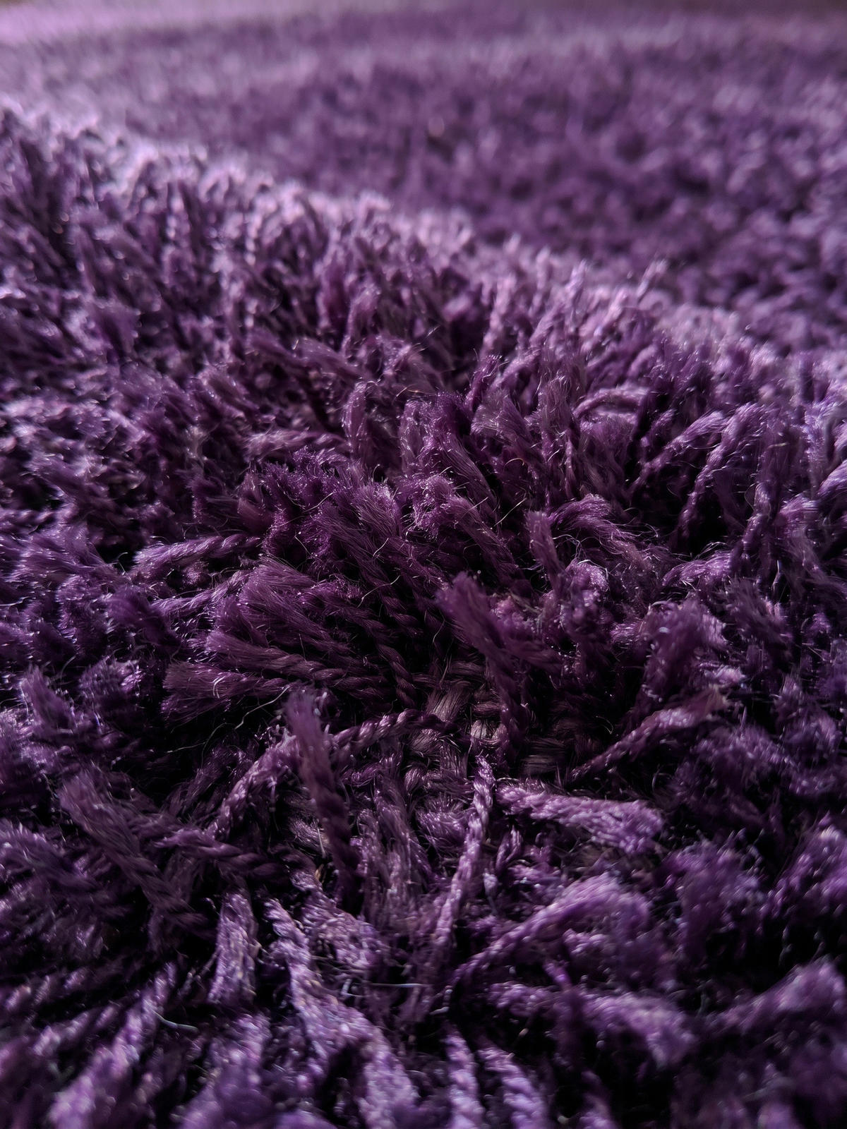 TEPPICH Hochflor Shaggy Einfarbig Weich Flauschig Waschbar Rund Violett 120x120 cm – SALZACH - Lila, Textil (120/120cm) - KADIMA DESIGN