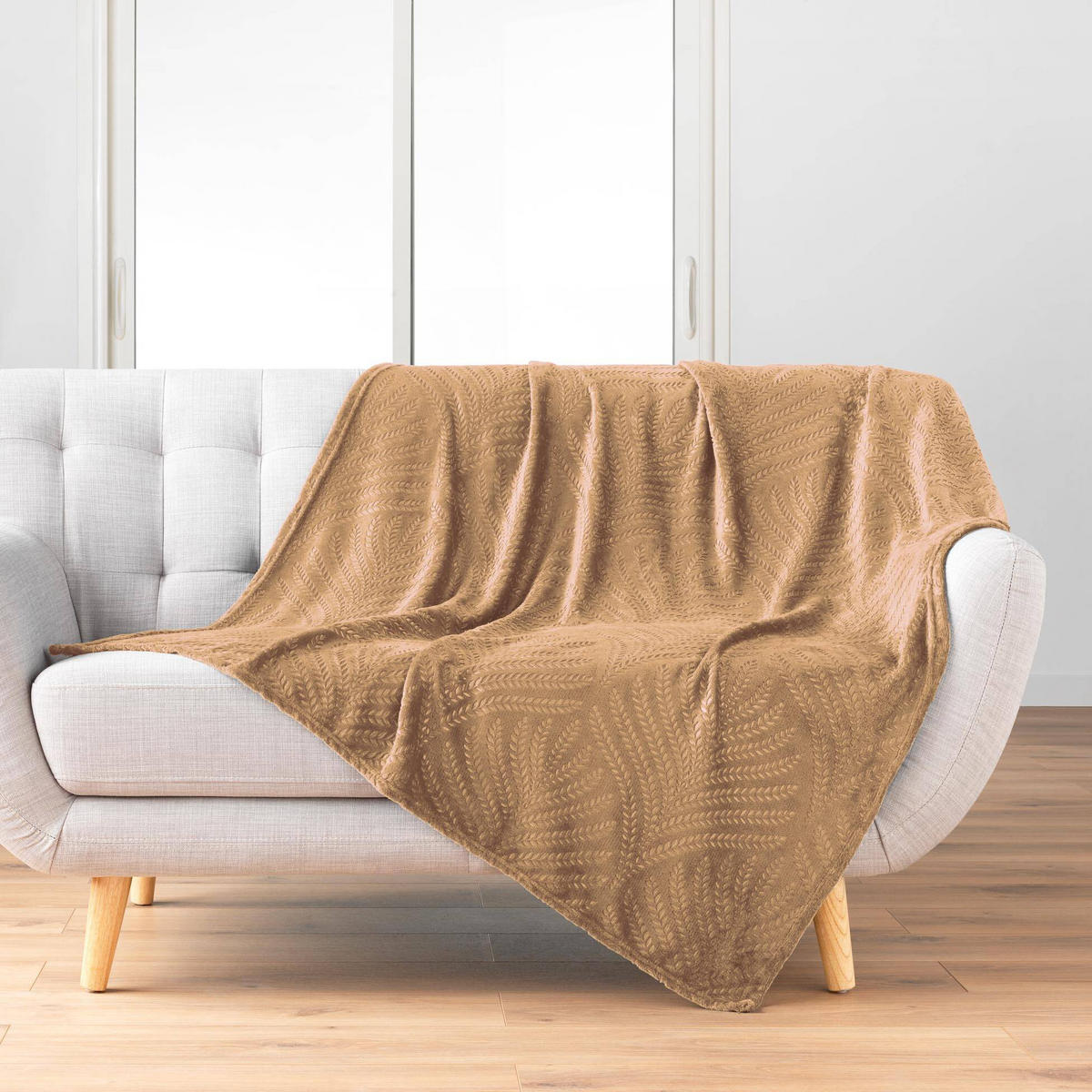 ÜBERWURF Nelia 125/150 cm - Braun, Textil (150/125cm) - Douceur d´intérieur