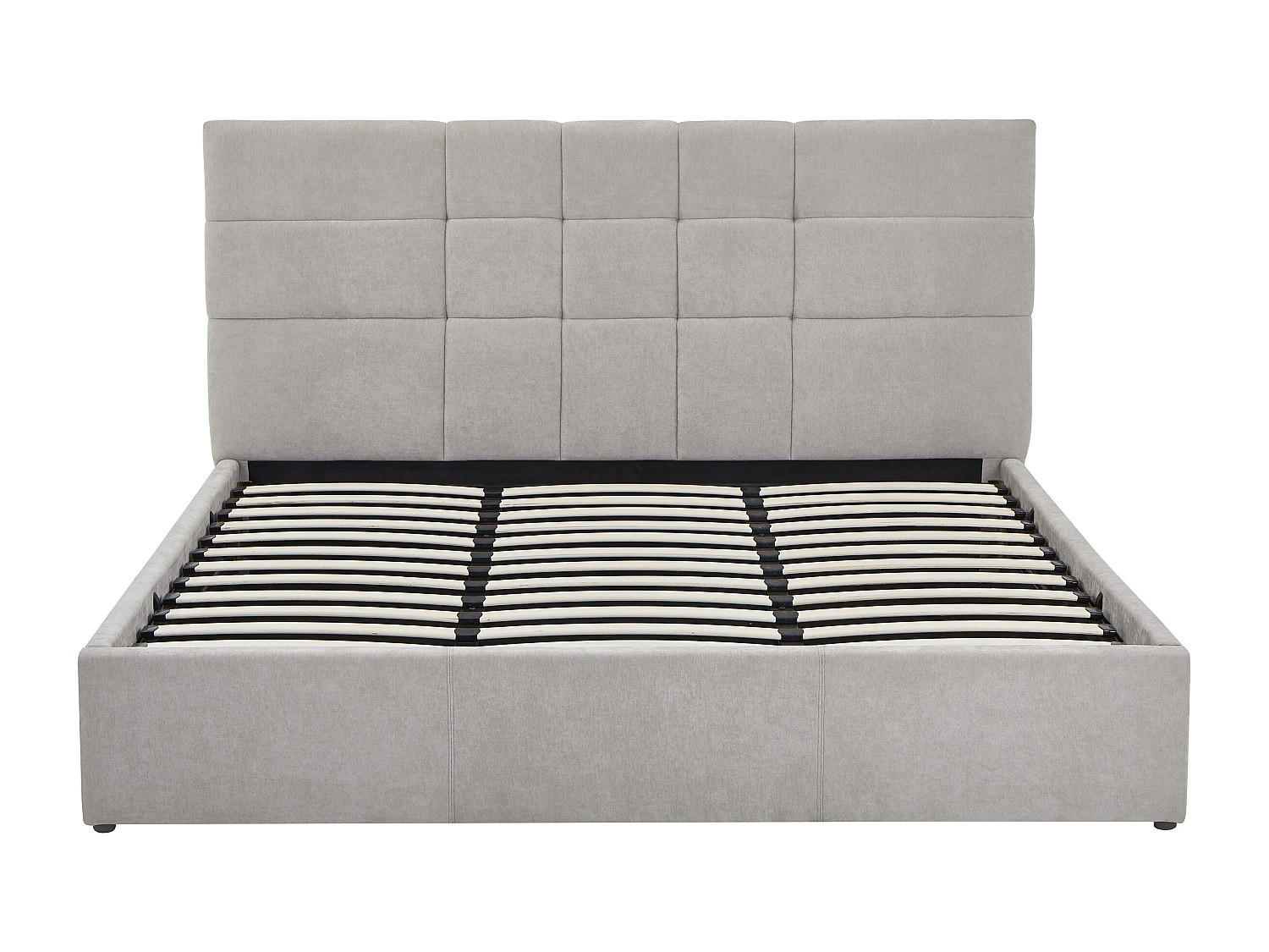 BETT mit Bettkasten - 2 Personen - stoff - hellgrau Hopeya - Hellgrau, Textil (200/200cm) - Vente-Unique