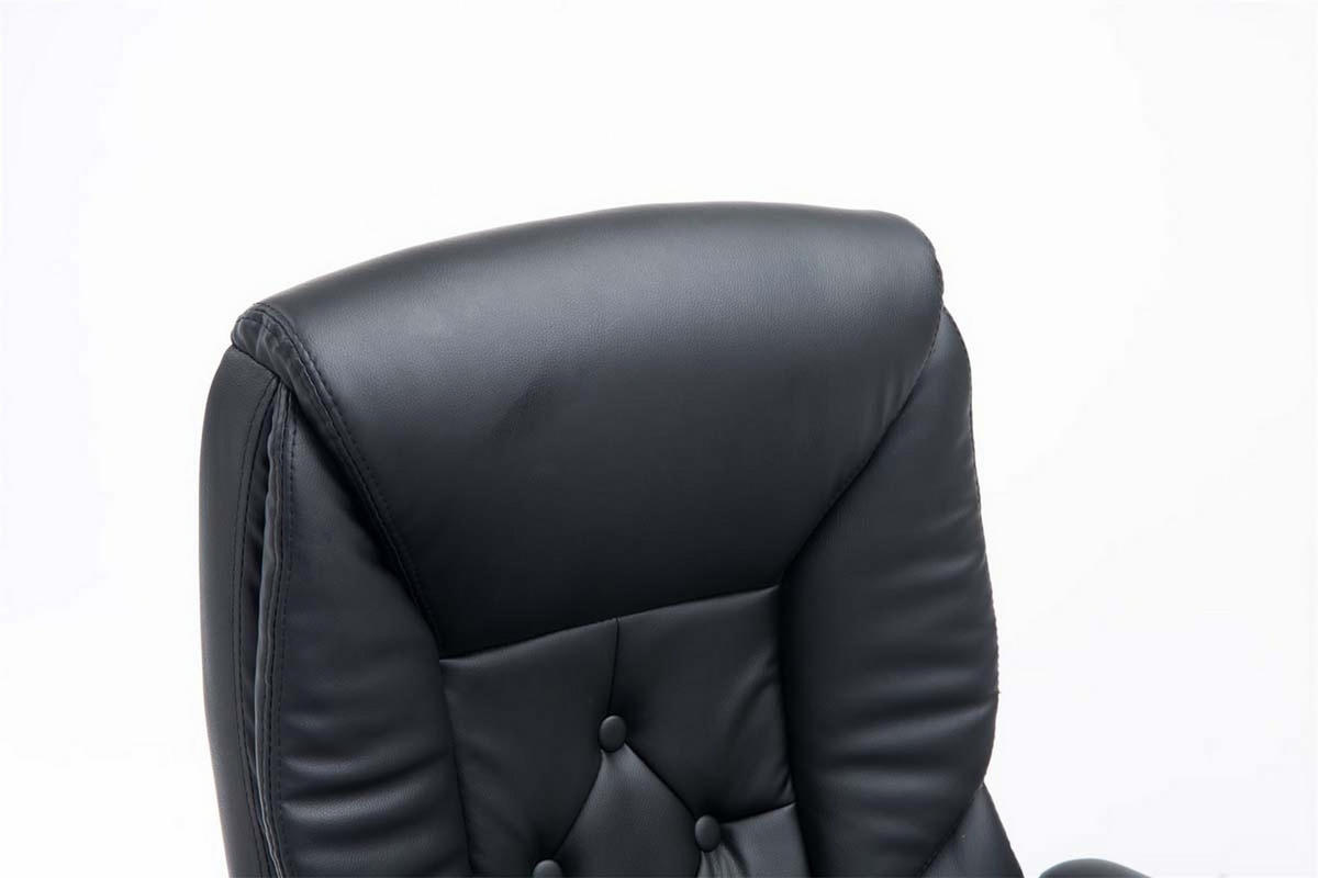 BÜROSTUHL Rhodos Schwerlast in Kunstleder, Schwarz - Schwarz, Textil/Metall (66/122/68cm) - TPFLiving