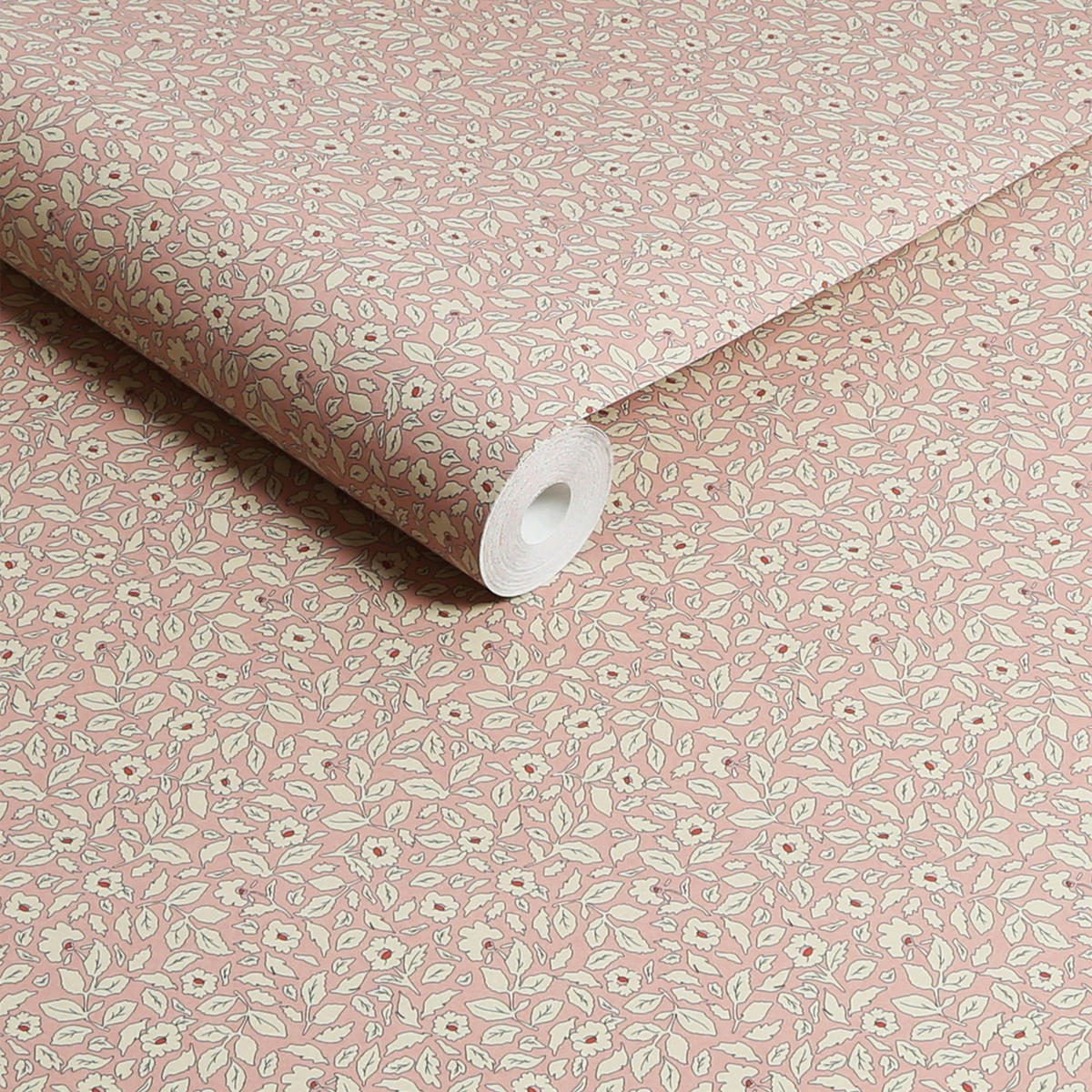 VLIESTAPETE Ditsy Blumig 1000x52cm - Pink/Altrosa, Papier/Kunststoff (52/1000cm) - Joules