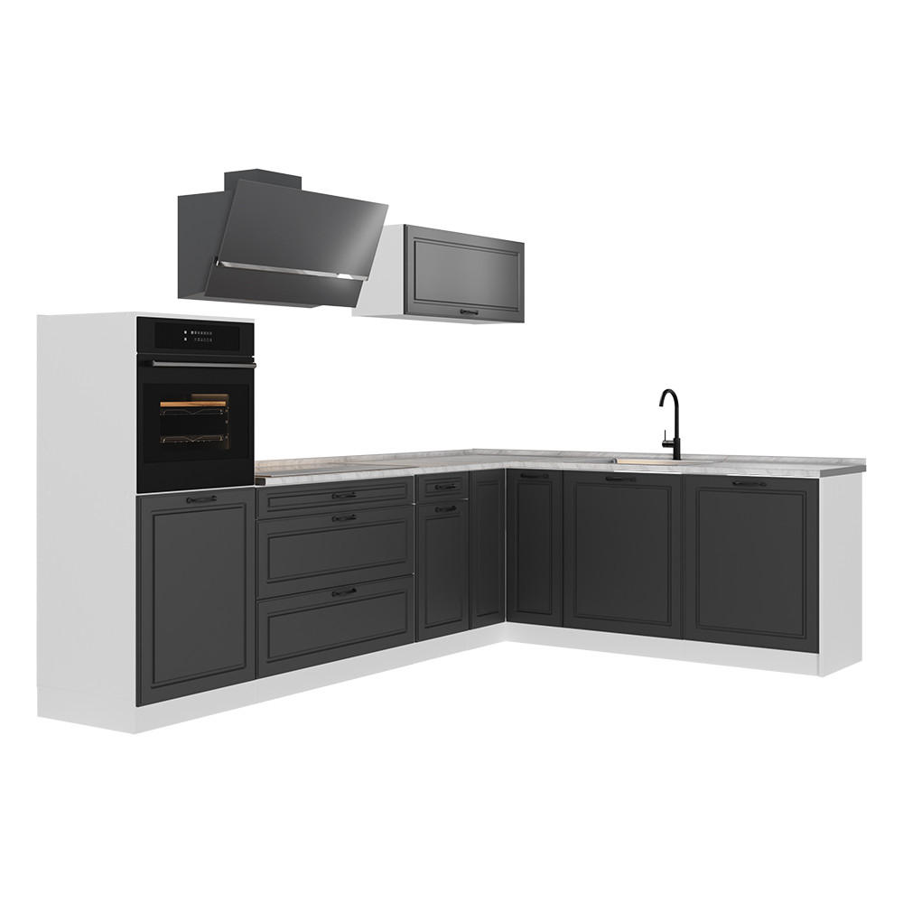 Vicco Eckküche Anthrazit, Weiß 287x206.8x60 cm