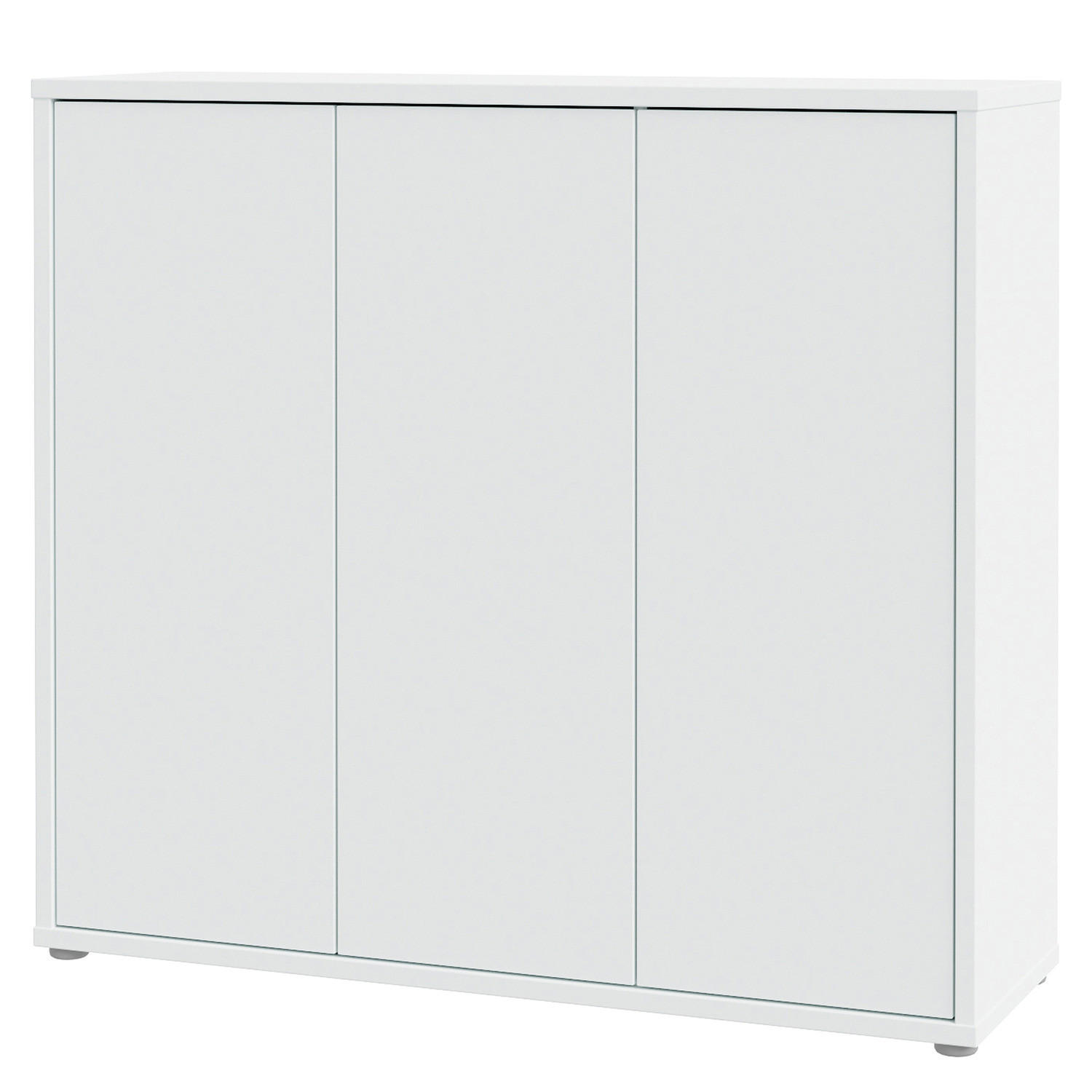 SCHUHKOMMODE - Hellgrau, Holzwerkstoff (109/99/35cm) - home24