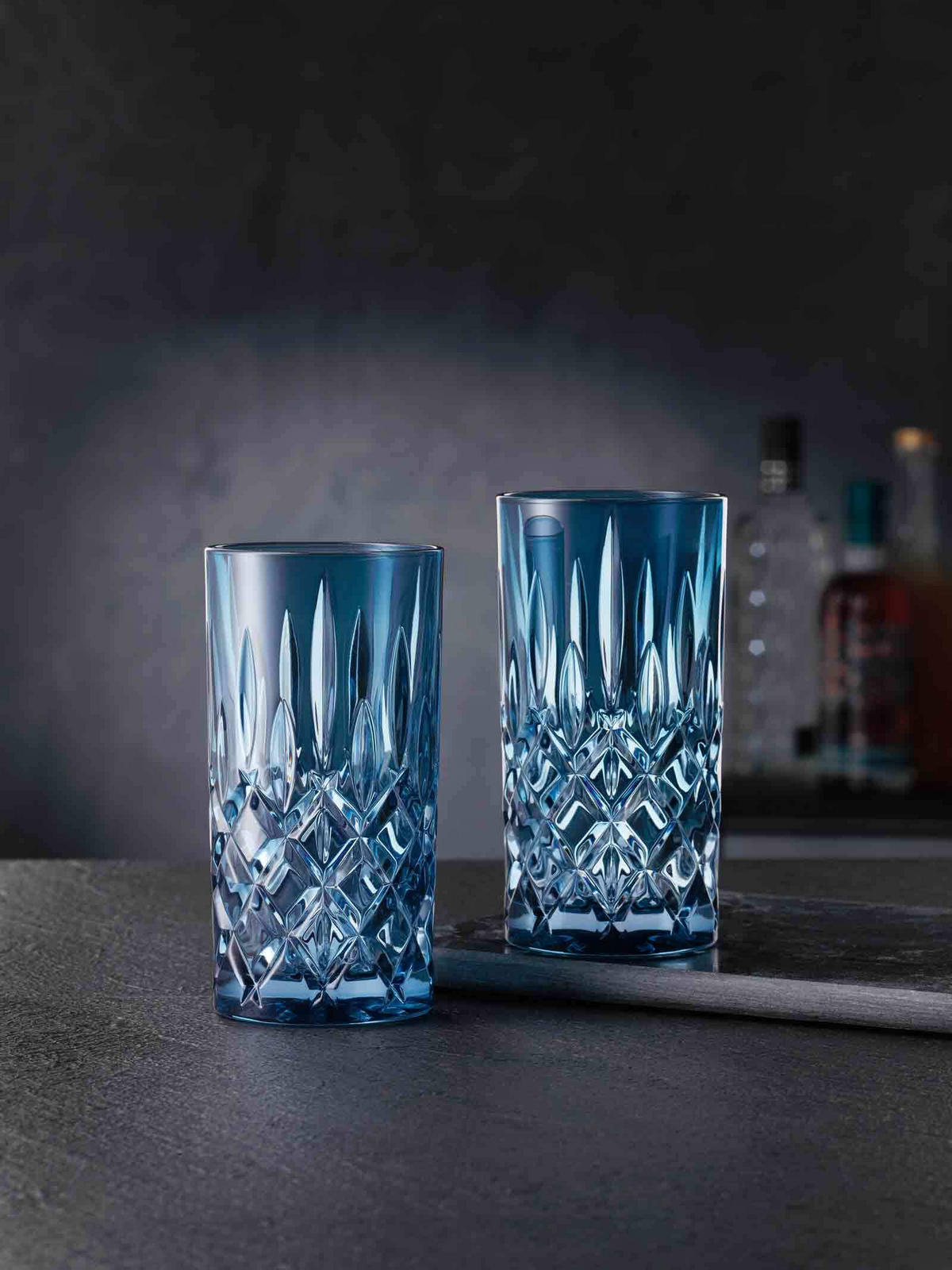 LONGDRINKGLÄSER Noblesse Vintage Blue 395 ml 4er Set - Blau, Glas (0.395L) - Nachtmann