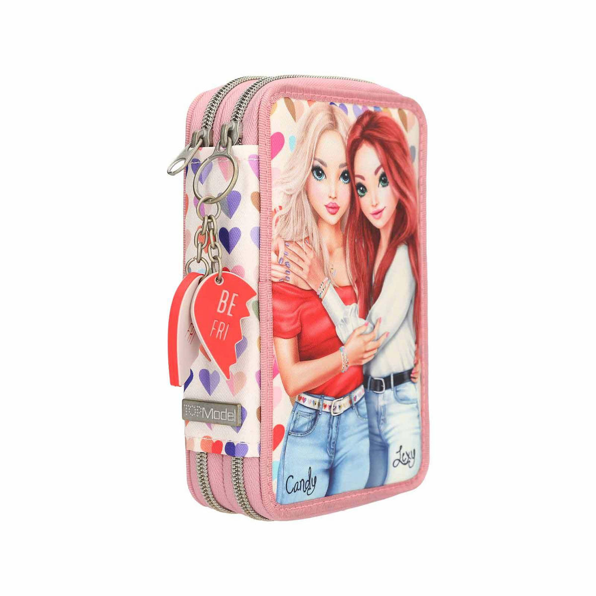 2-FACH FEDERTASCHE HEART TO HEART TOPModel rosa 5,5 x 12 x 19 cm - Rosa, Kunststoff (12/19/5.5cm) - Depesche Germany