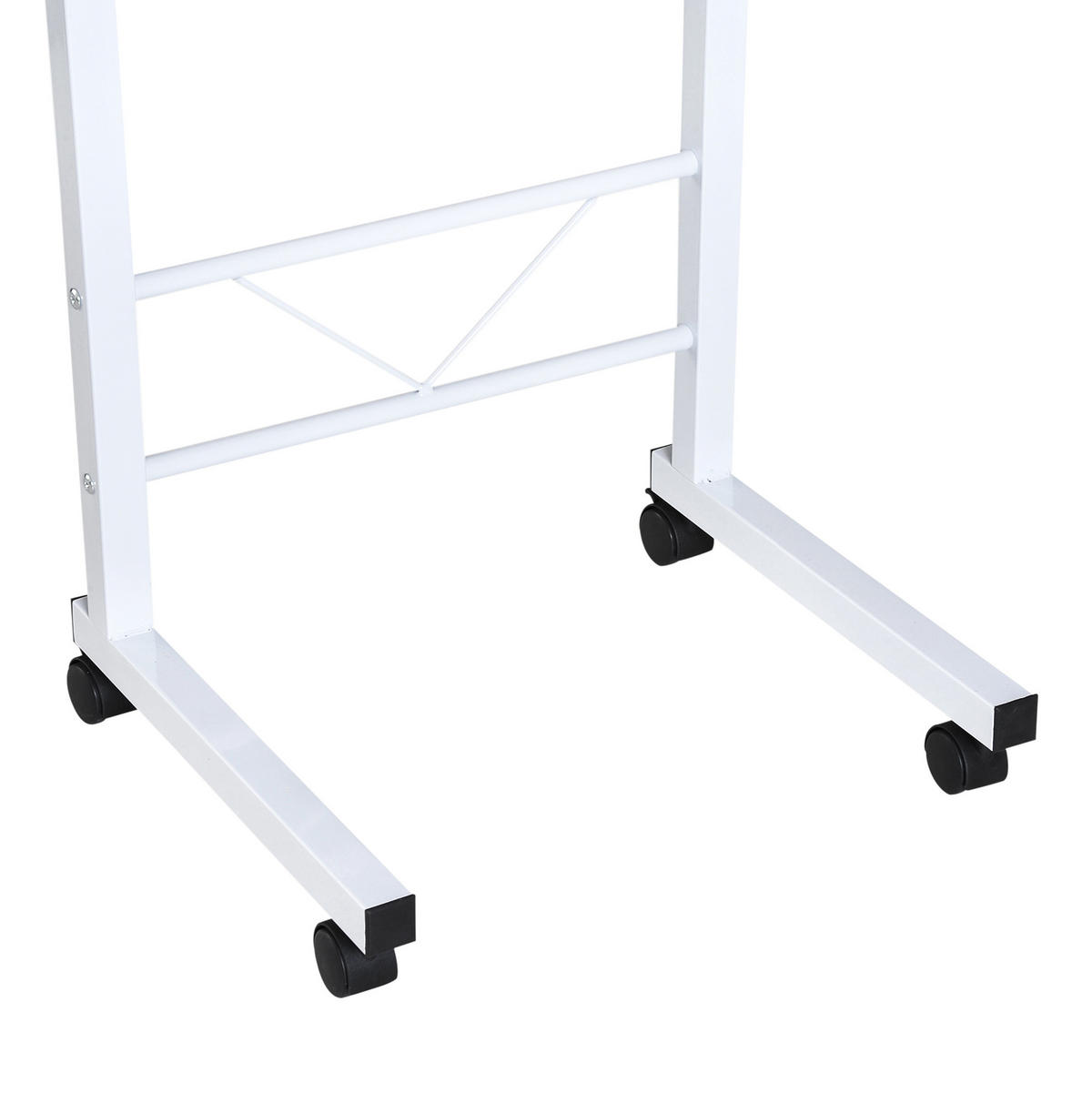 ODKLÁDACÍ stolek 60/40/68-78 cm javorový z oceli s nastavitelnou výškou a kolečky - barva javoru, kov (60/40/78cm) - OKWISH