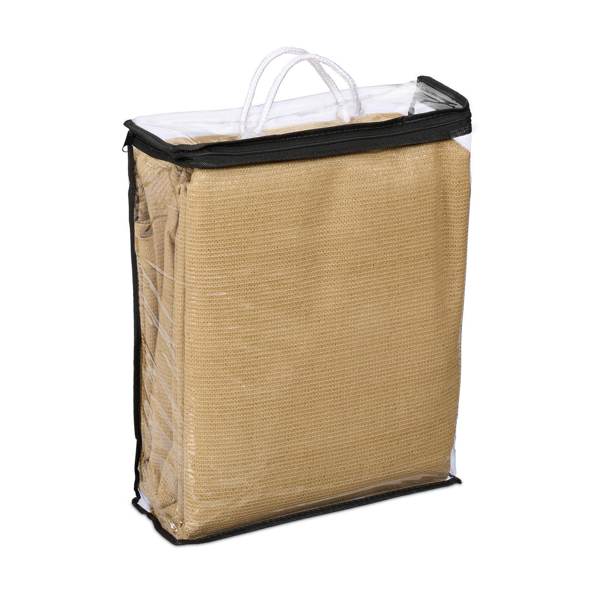 SONNENSEGEL - Beige, Kunststoff/Metall (400/200cm) - Relaxdays