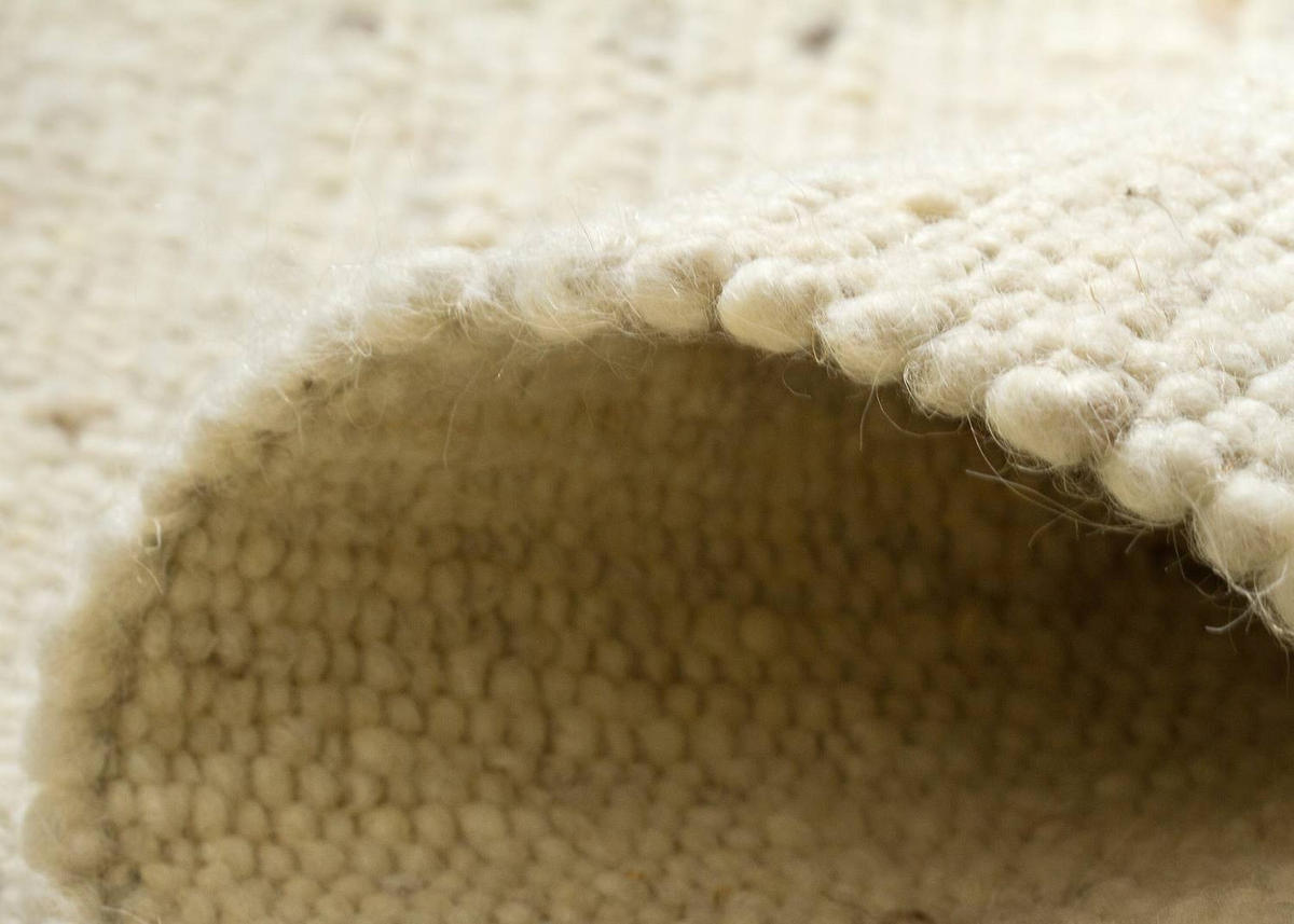 HANDWEBTEPPICH 70/70 cm Landshut - Creme, Naturmaterialien (70/130cm) - Steffensmeier