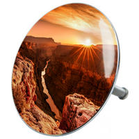 BADEWANNENSTÖPSEL Grand Canyon - Braun, Metall (8/10/10cm) - Sanilo