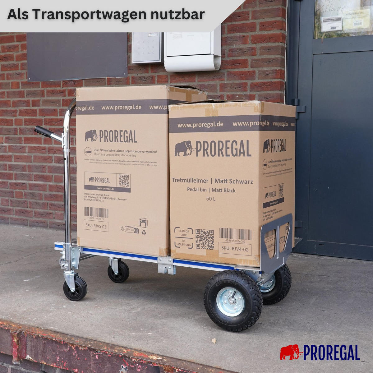 SACKKARRE 2-in-1 Apollo klappbar Traglast 350/250 kg - Silberfarben, Metall (48/46/113cm) - PROREGAL
