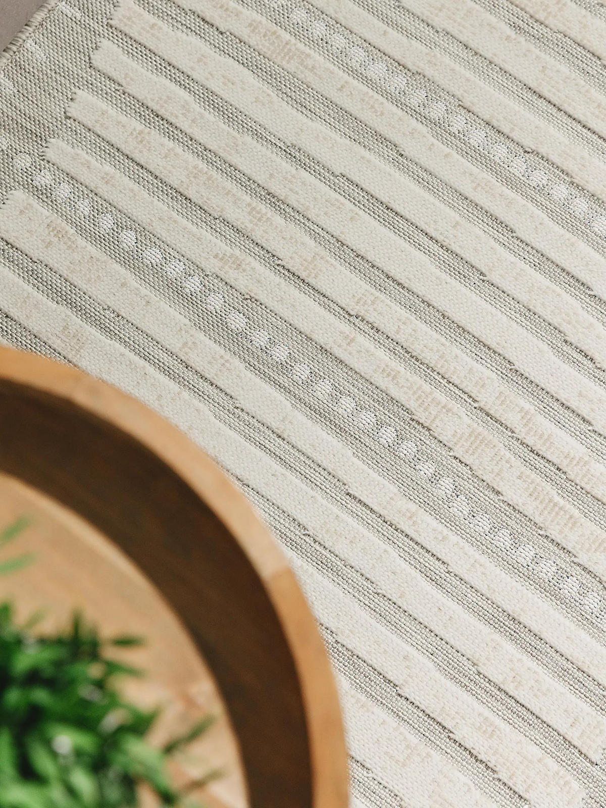 VNITŘNÍ a venkovní běhoun Flora Šedá 80x300 cm - krémová, plast/umělá hmota (80/300cm) - benuta