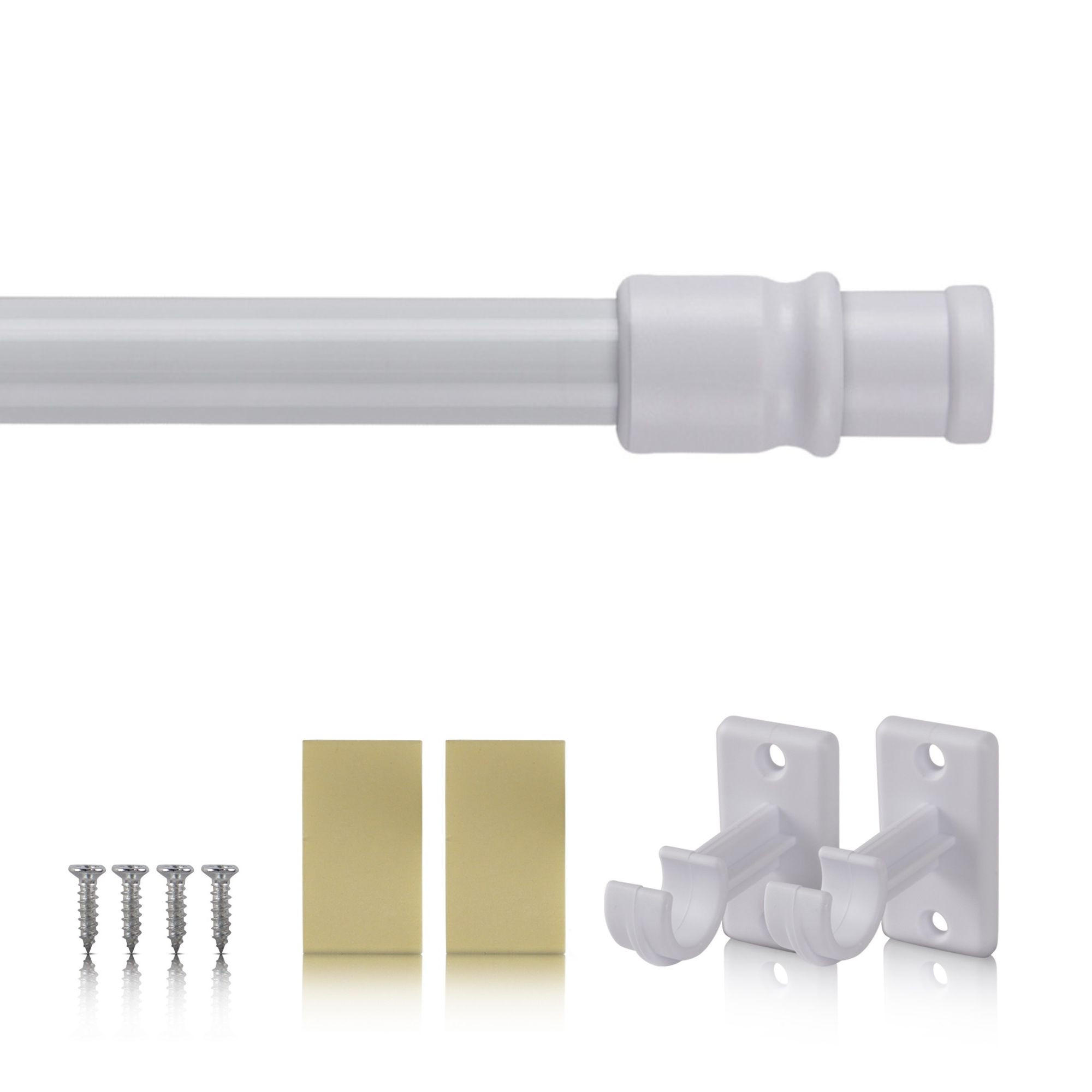 GARDINENSTANGE Perlweiß 125-225 cm - Weiß, Metall (125cm) - Bestlivings