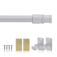 GARDINENSTANGE Perlweiß 125-225 cm - Weiß, Metall (125cm) - Bestlivings