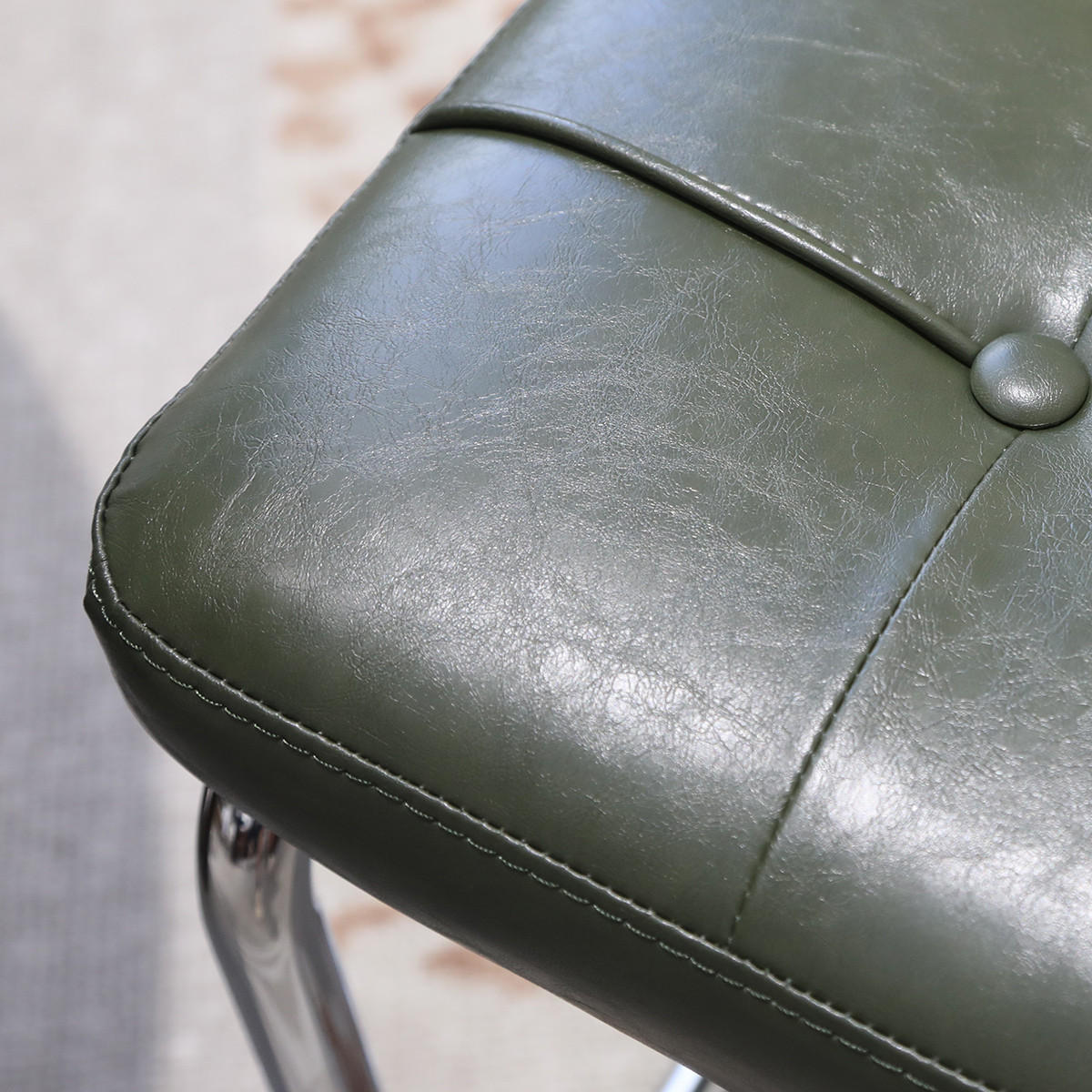SCHWINGSTUHL DE-36904 2er-Set mit Kunstlederbezug und Rattan-Rückenlehne Grün - Grün, Metall (46.4/84.6/53cm) - ComfortXL