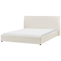 VODNA POSTELJA žamet 180/200 cm kremasto bela Lavaur - krem, tekstil (180/200cm) - Beliani
