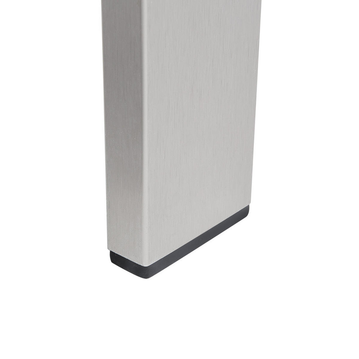 GARTENSOFA Aluminium 2-Sitzer Auflagen hellgrau Salerno - Hellgrau, Metall (142/80/70cm) - Beliani