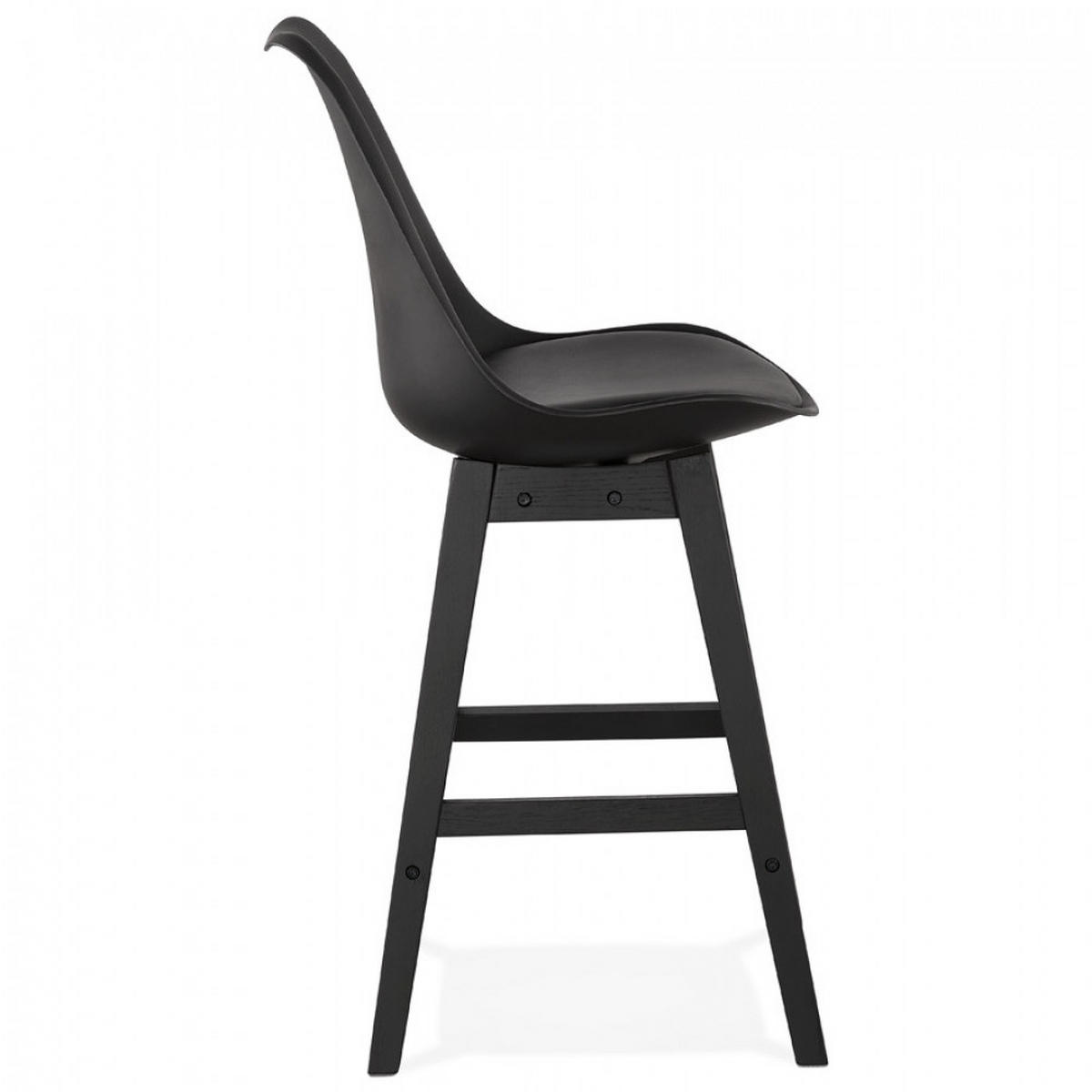 BARHOCKER Schwarz 48x102x56cm - Schwarz, Holz/Kunststoff (48/102/56cm) - AlterEgo