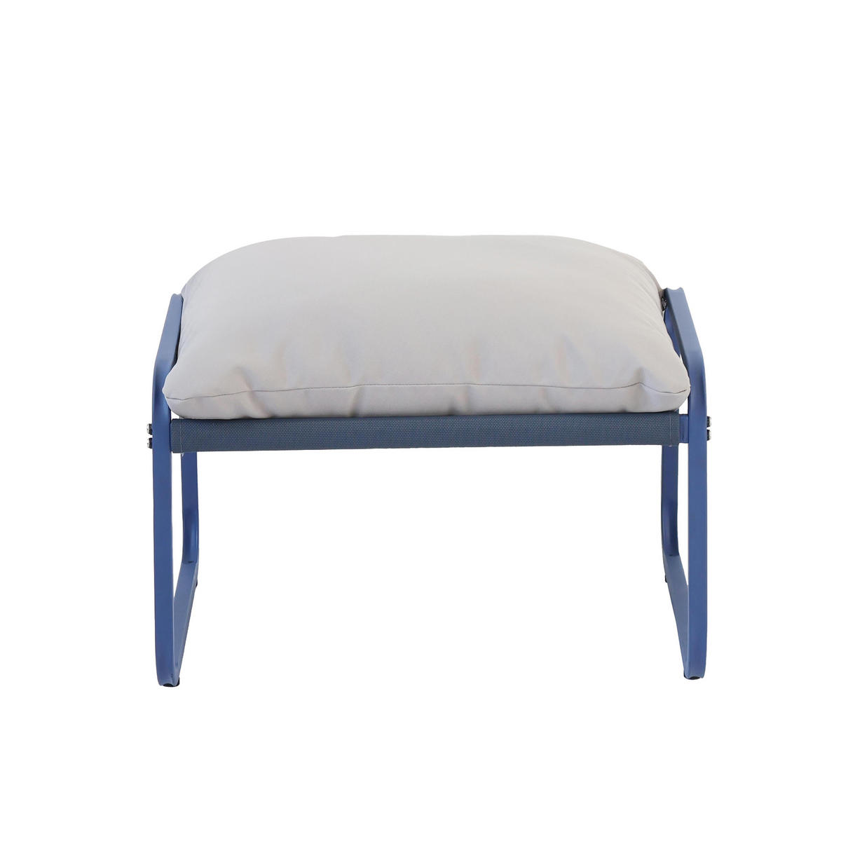 GARTEN-RELAXSESSEL mit Fußstütze, Pazifikblau - Blau, Textil (72/77/91cm) - Oviala