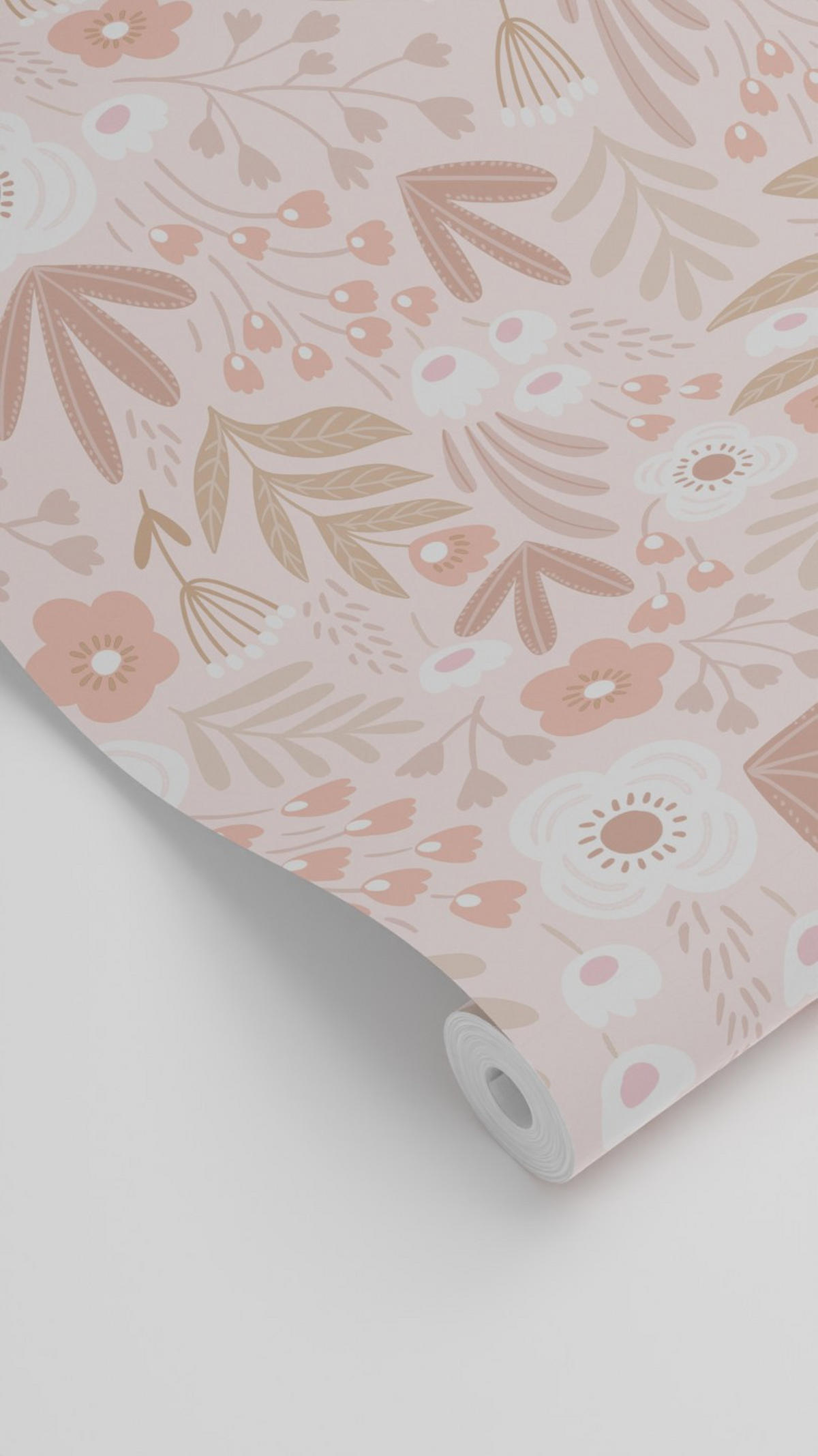 TAPETE Blumen 50 x 900 cm - Pink, Papier (50/900cm) - ESTAhome