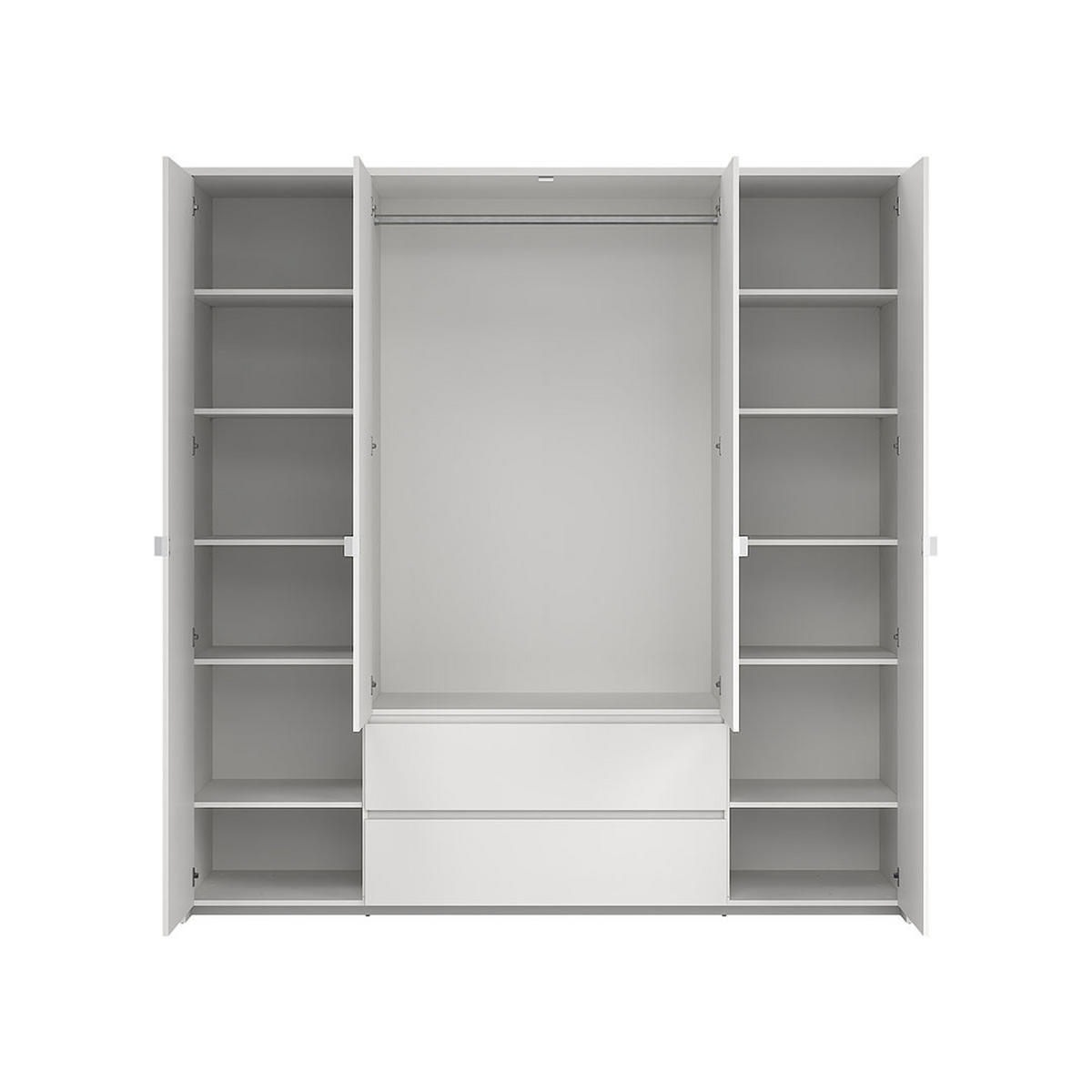 KLEIDERSCHRANK, Next, Weiß, Holzwerkstoff, 197 x 58 x 203 cm - Weiß, Holzwerkstoff (197/203/58cm) - ebuy24