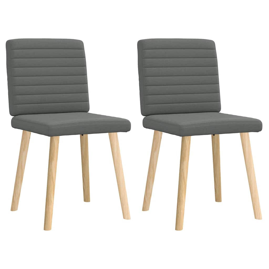 ESSZIMMERSTÜHLE 2 Stk. Dunkelgrau Stoff 45*54*86cm - Dunkelgrau, Metall (45/86/54cm) - ZMH