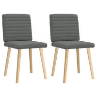 ESSZIMMERSTÜHLE 2 Stk. Dunkelgrau Stoff 45*54*86cm - Dunkelgrau, Metall (45/86/54cm) - ZMH