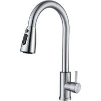KÜCHENARMATUR ausziehbar Edelstahl 360° drehbar 3 Modi - Silberfarben, Metall (14.5/4.5/16.5cm)