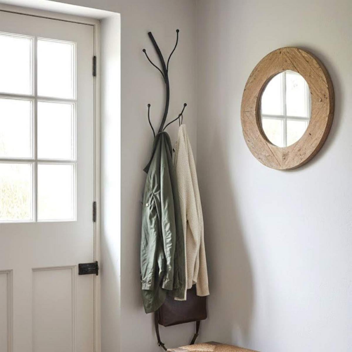 DANDIBO Wandgarderobe Metall Schwarz 93861 Flora Garderobe Wand Garderobenhaken Flurgarderobe Kleiderhaken Hakenleiste - Schwarz, Metall (22/97/8cm) - DanDiBo