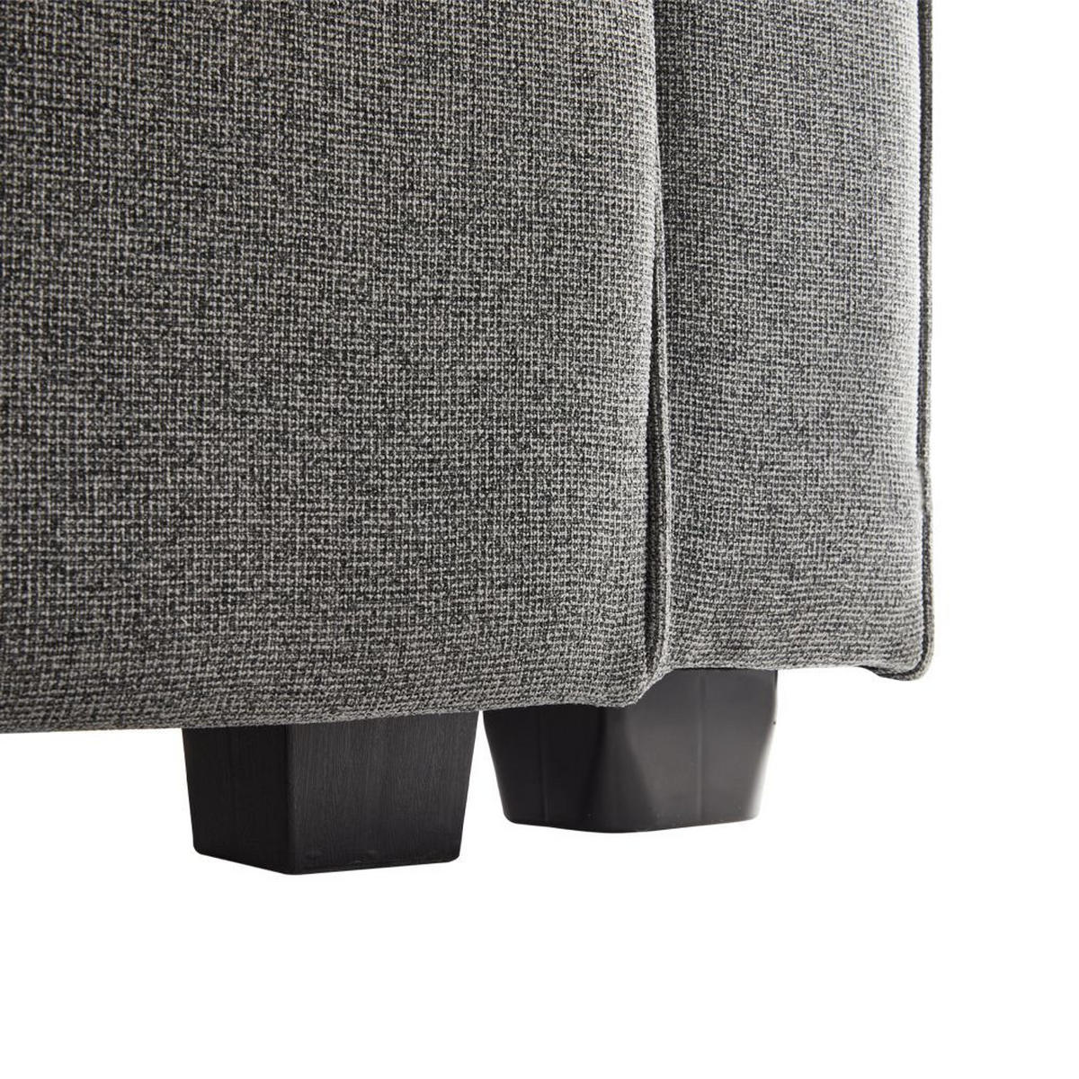 VIERSITZER-SOFA in Dunkelgrau Leinen mit 4 Kissen - Dunkelgrau, Textil (83/87/264cm) - KOMHTOM