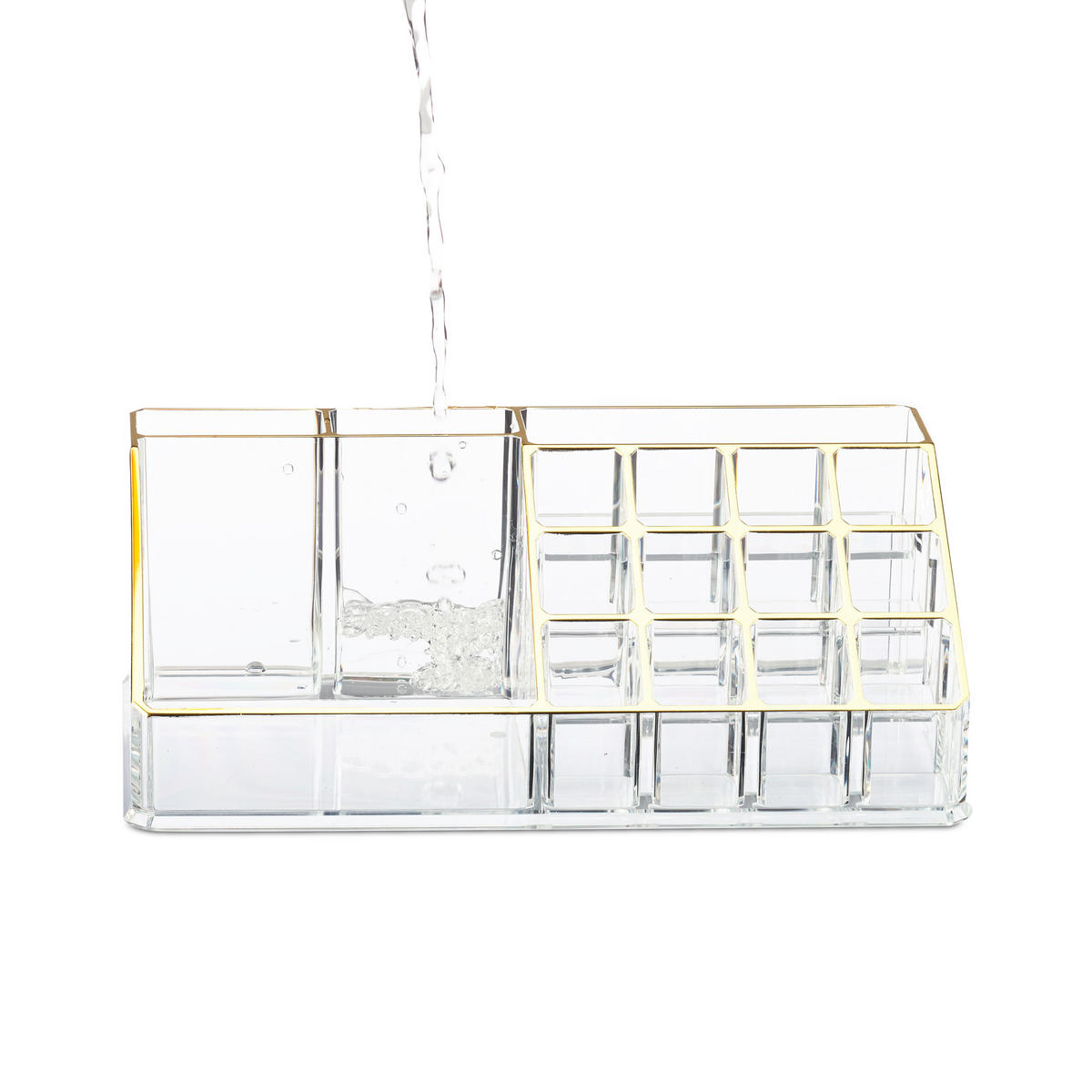 KOSMETIKORGANIZER - Transparent, Kunststoff (22/8/12.5cm) - Relaxdays