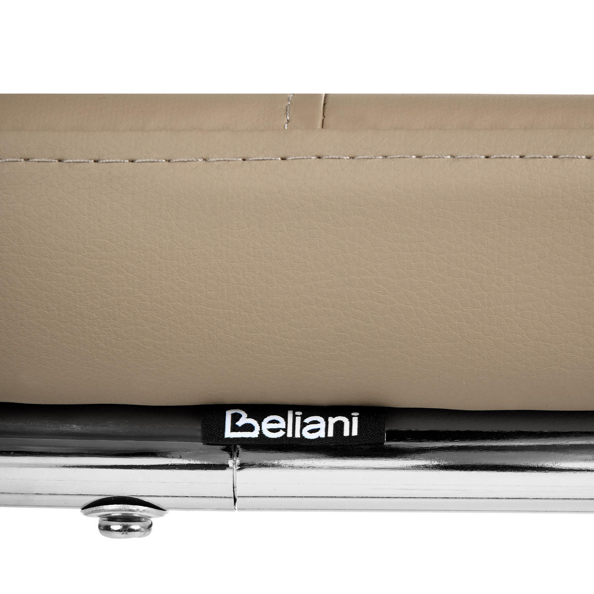 ESSZIMMERSTUHL 2er-Set Metall Taupe Ethete - Hellbraun, Kunststoff (49/83/54cm) - Beliani