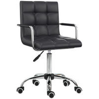 DREHSTUHL 52.5/54/84-99 cm ,Sitzhöhe 46-61 cm, gepolstert mit PVC-Bezug, schwarz - Schwarz, Kunststoff (54/99/52.5cm) - Redom