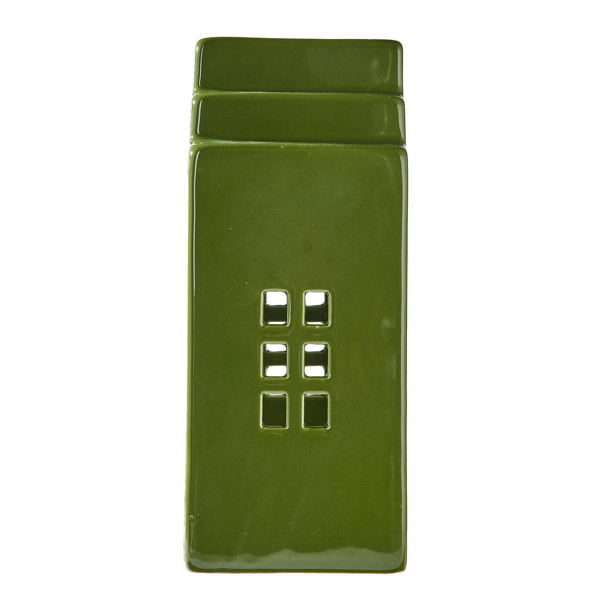 TEELICHTHAUS Delft - Grün, Keramik (18cm) - Butlers
