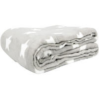 KUSCHELDECKE mit Sternen Hellgrau 180x220 cm - Hellgrau, Textil (220/180cm)